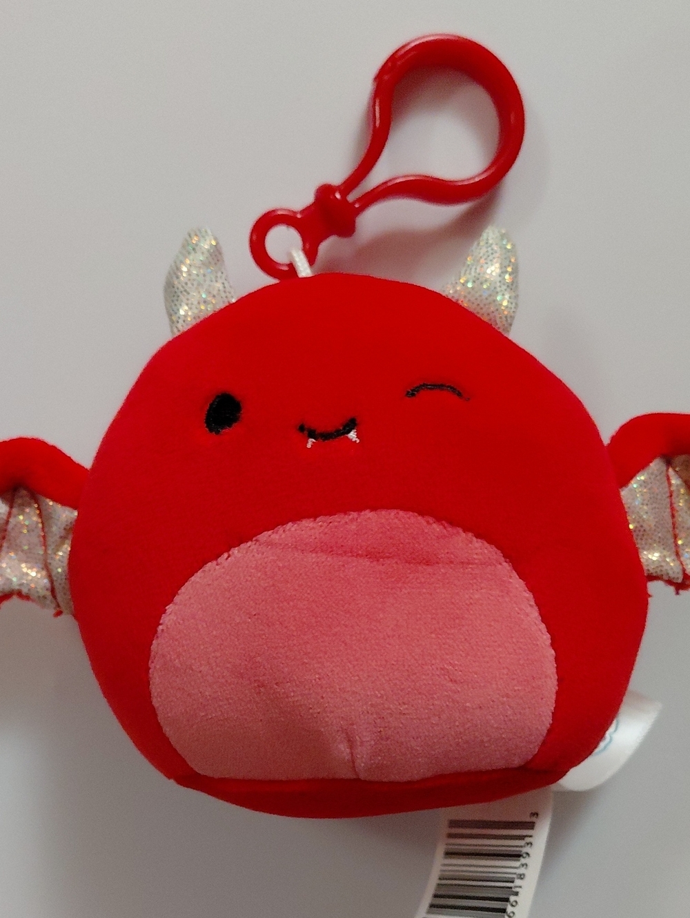 Squishmallow - Karlie The Red Devil Bat Clip - 3.5 Inches